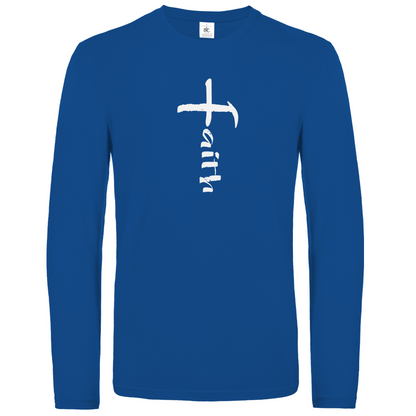 Faith Kreuz christliches Unisex Langarmshirt