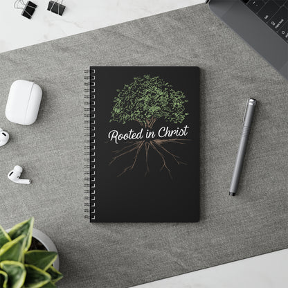 Rooted in Christ | Christliches Notizbuch Schwarz | Christliche Geschenke | Gesegnet