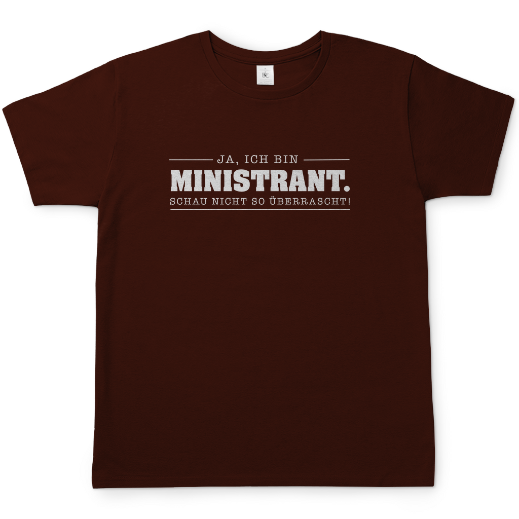 Ja, ich bin Ministrant Schau nicht so überrascht christliches Herren T-Shirt