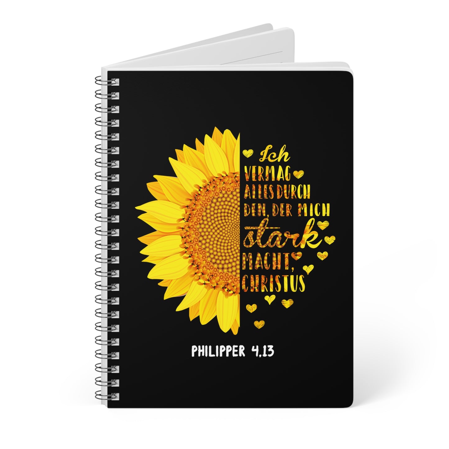 Philipper 4,13 Sonnenblume | Christliches Notizbuch | Christliche Geschenke | Gesegnet
