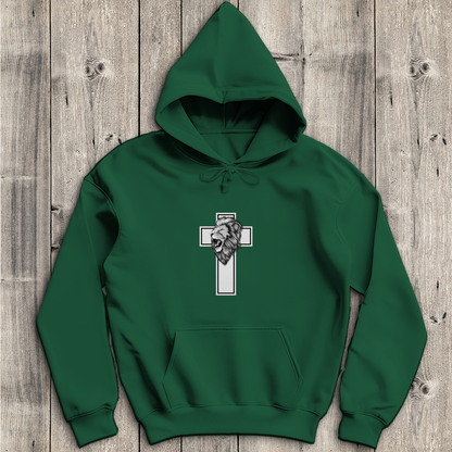 Löwenkreuz - Christlicher Herren Hoodie