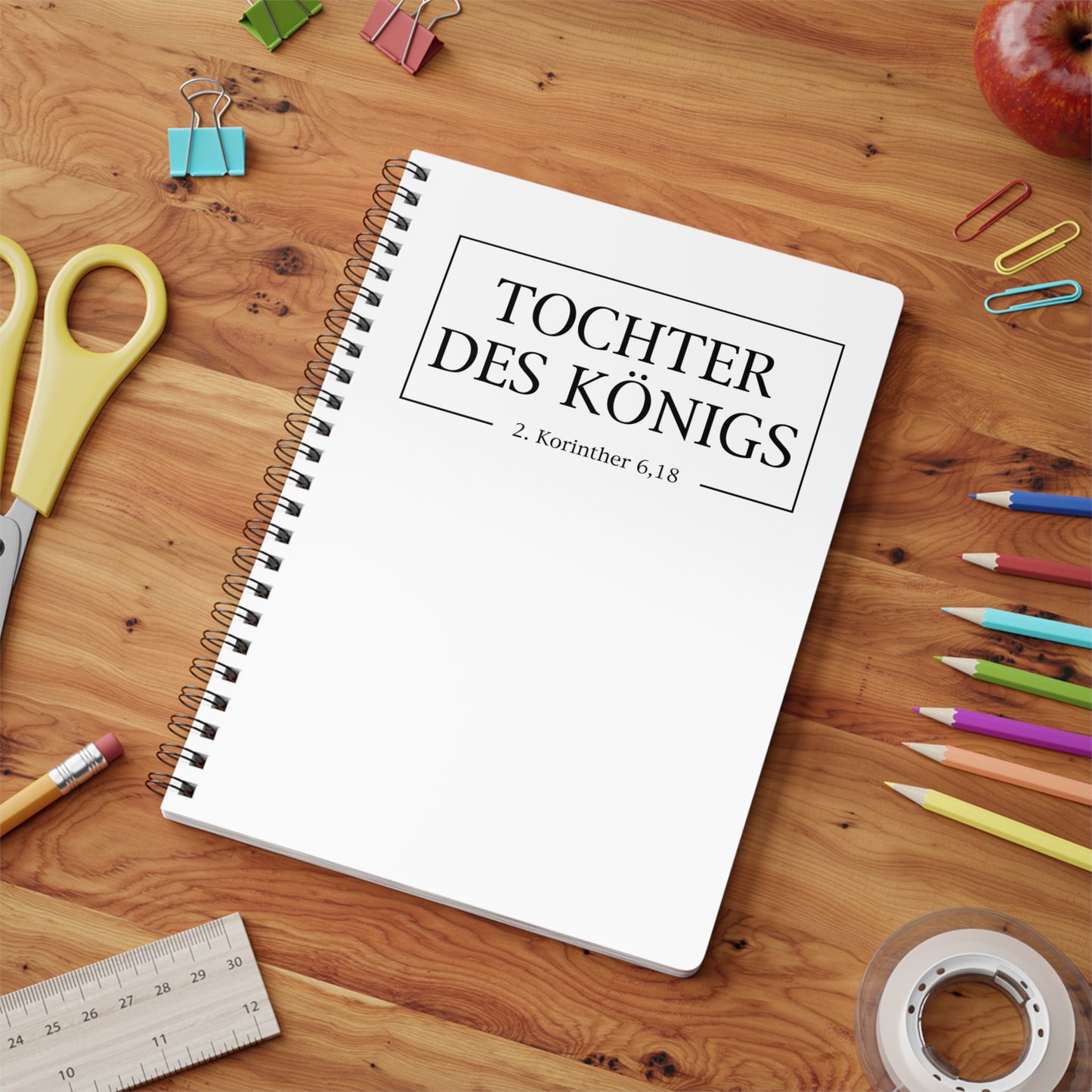 Tochter des Königs 2. Korinther 6,18 | Christliches Notizbuch Weiß | Christliche Geschenke | Gesegnet