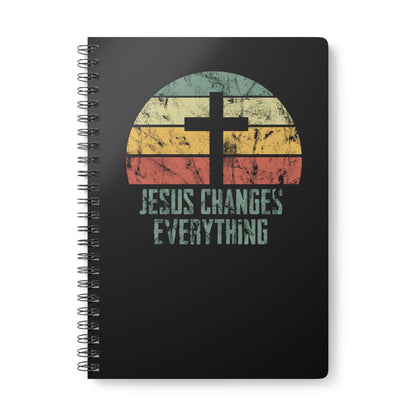 Jesus Changes Everything | Christliches Notizbuch Schwarz | Christliche Geschenke | Gesegnet