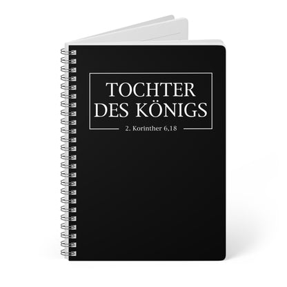Tochter des Königs 2. Korinther 6,18 | Christliches Notizbuch Schwarz | Christliche Geschenke | Gesegnet