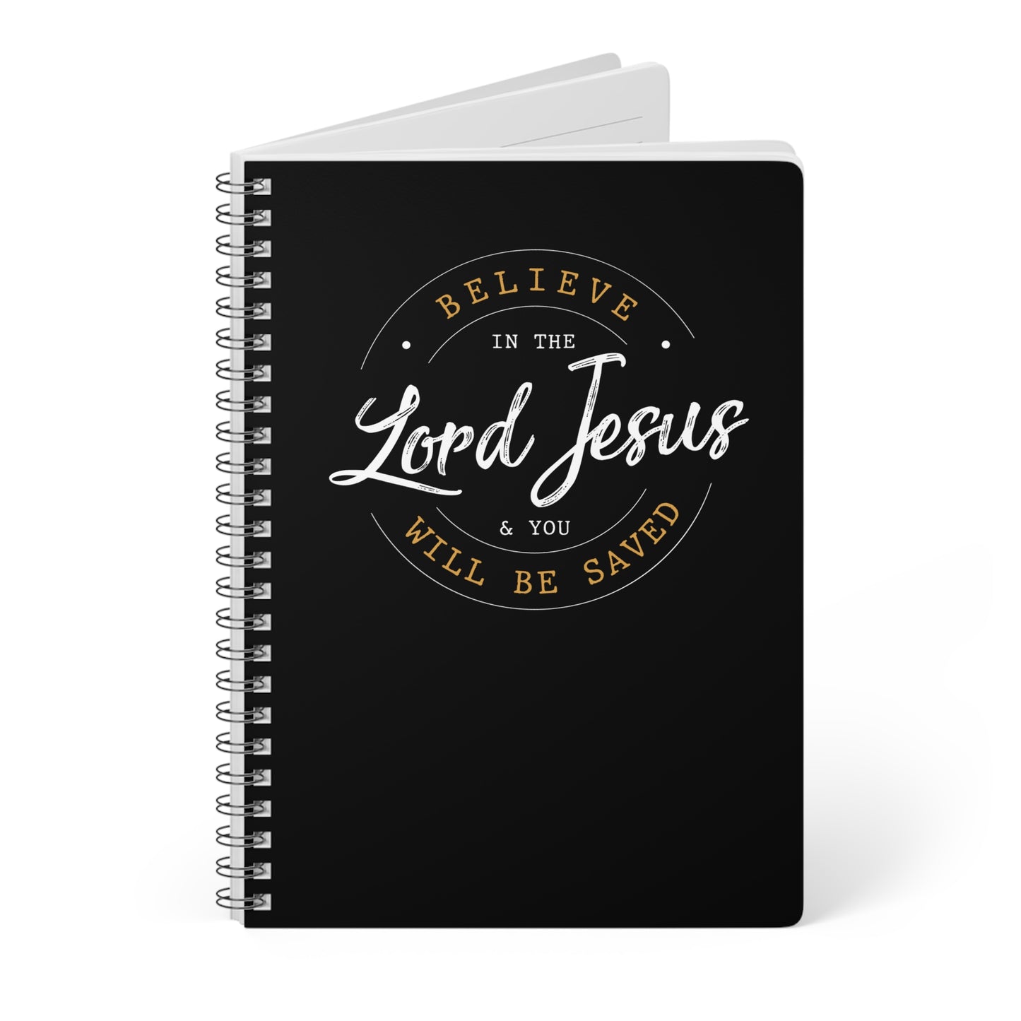 Believe in the Lord Jesus | Christliches Notizbuch Schwarz | Christliche Geschenke | Gesegnet
