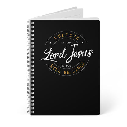 Believe in the Lord Jesus | Christliches Notizbuch Schwarz | Christliche Geschenke | Gesegnet