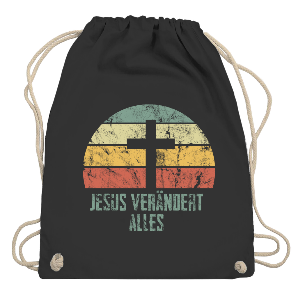 Jesus verändert alles christlicher Turnbeutel