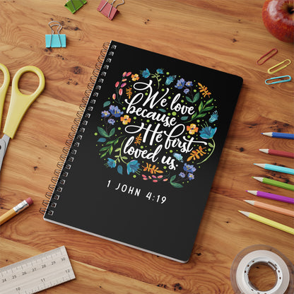 We Love Because He Loved Us | Christliches Notizbuch | Christliche Geschenke | Gesegnet