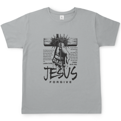 Jesus Forgive christliches Herren T-Shirt