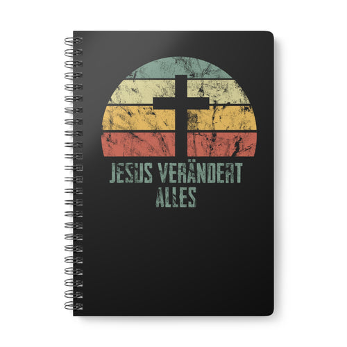 Jesus verändert alles | Christliches Notizbuch Schwarz | Christliche Geschenke | Gesegnet