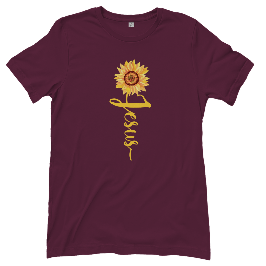 Jesus Sonnenblume christliches Damen T-Shirt