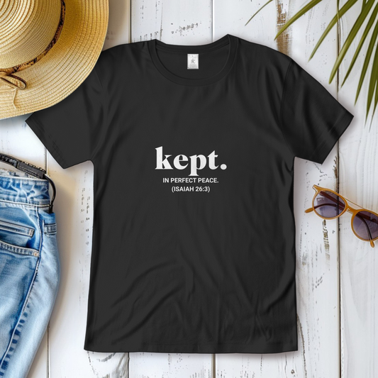 Kept in perfect peace christliches Damen T-Shirt