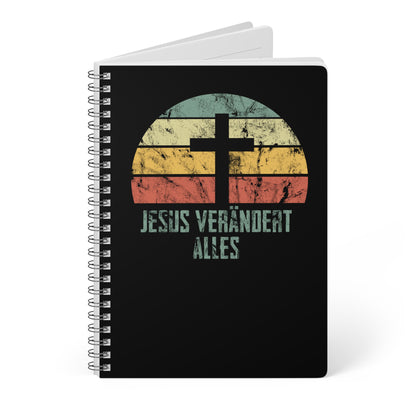 Jesus verändert alles | Christliches Notizbuch Schwarz | Christliche Geschenke | Gesegnet