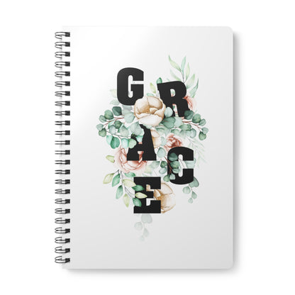 Grace Floral Blumendesign Notizbuch Ringbindung A5