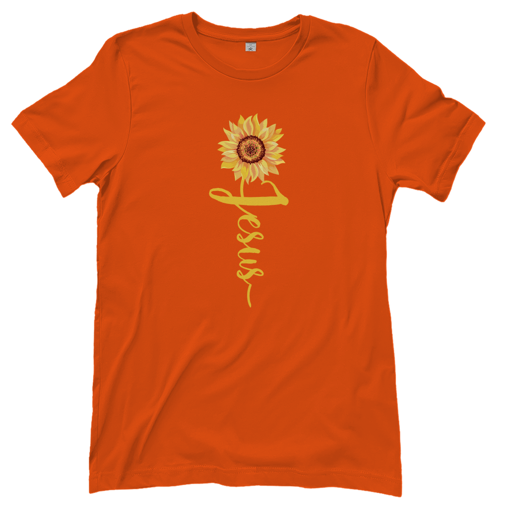 Jesus Sonnenblume christliches Damen T-Shirt