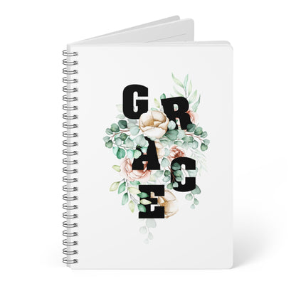 Grace Floral Blumendesign Notizbuch Ringbindung A5