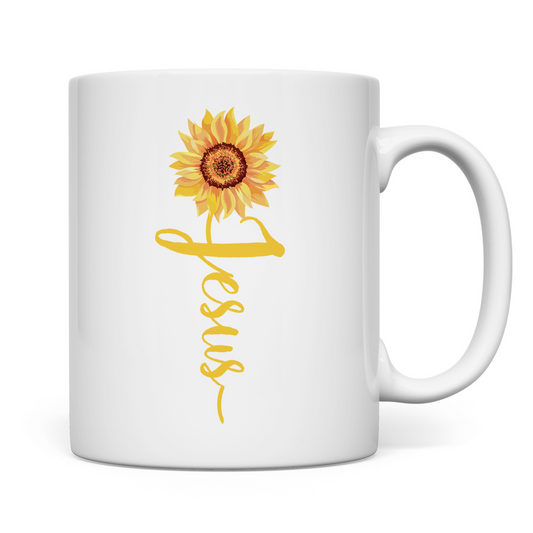 Jesus Sonnenblume christliche Tasse