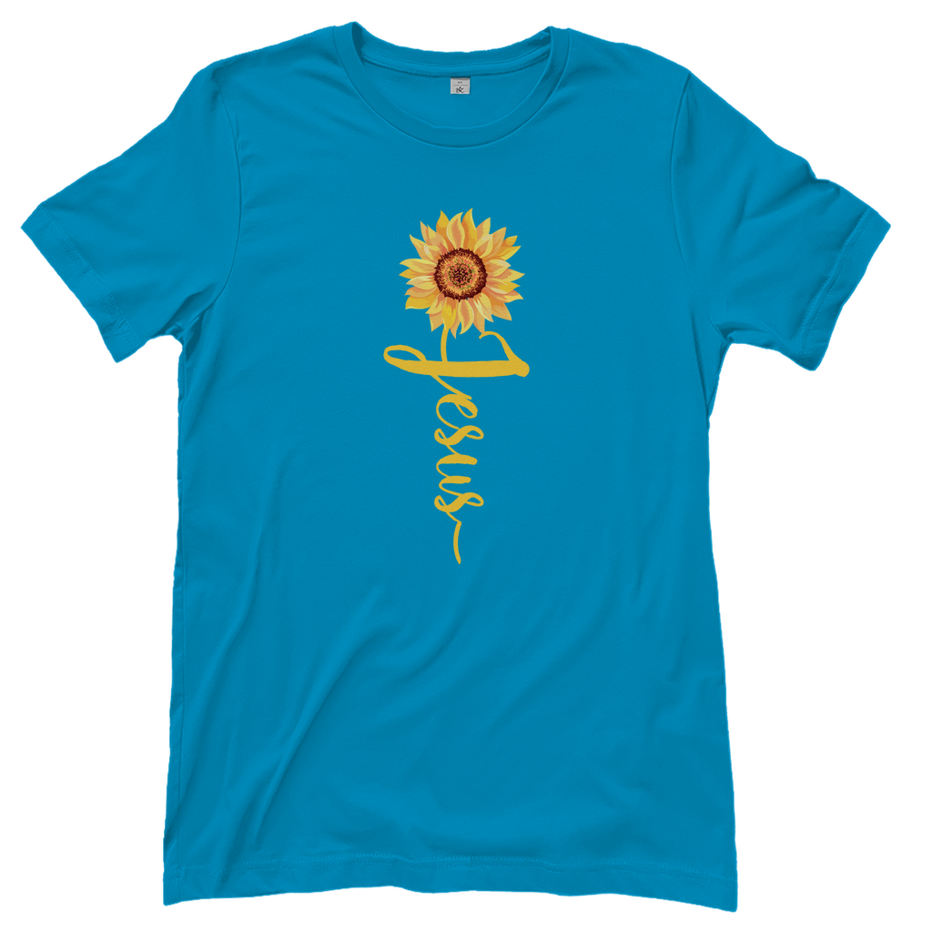 Jesus Sonnenblume christliches Damen T-Shirt