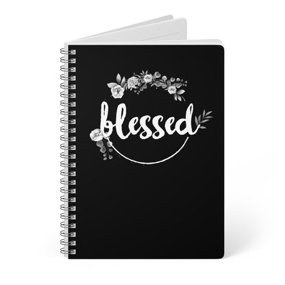 Blessed Floral | Christliches Notizbuch Schwarz | Christliche Geschenke | Gesegnet
