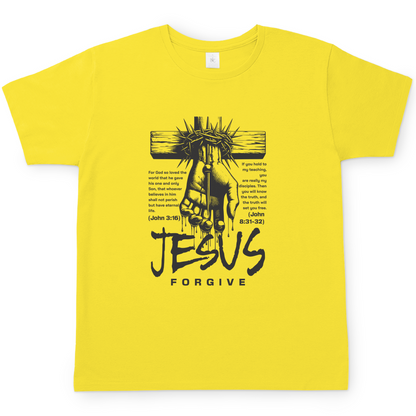 Jesus Forgive christliches Herren T-Shirt