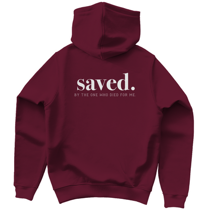 Saved - Backprint Christlicher Herren Hoodie
