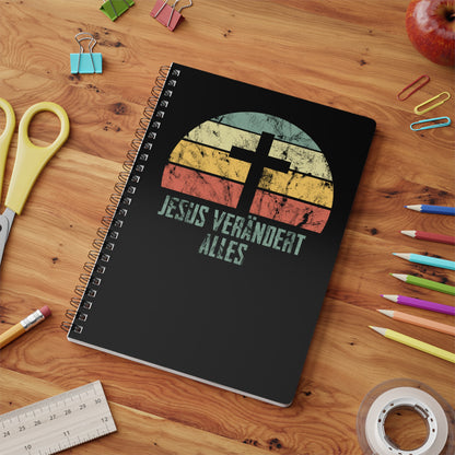 Jesus verändert alles | Christliches Notizbuch Schwarz | Christliche Geschenke | Gesegnet