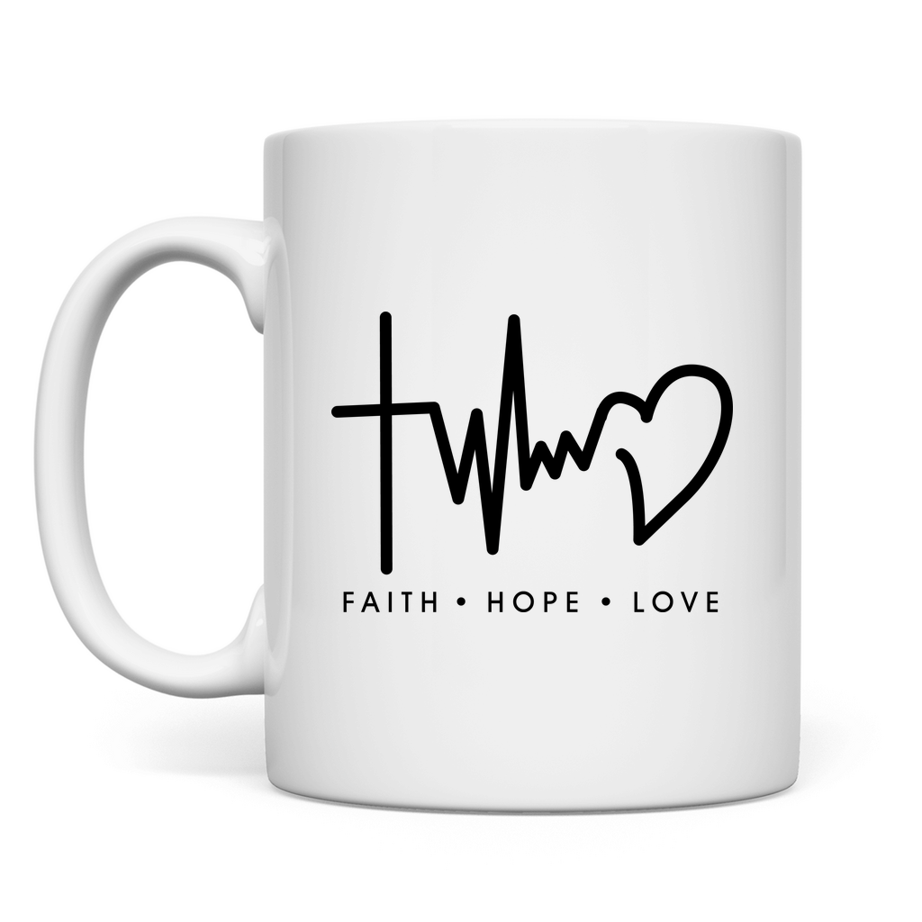 Faith Hope Love christliche Tasse