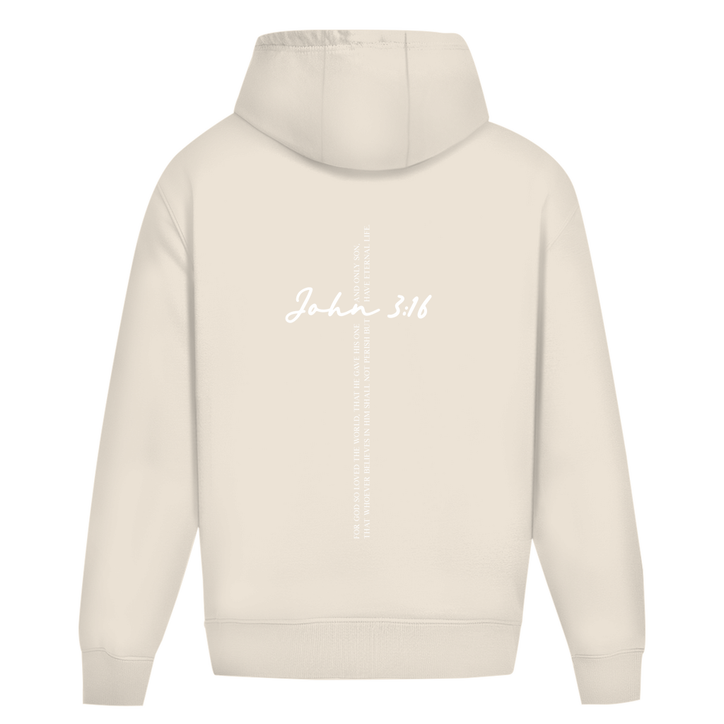 Oversize Hoodie Ohne Kordel Cross Front