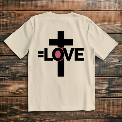 Cross = Love - Oversize Backprint T-Shirt