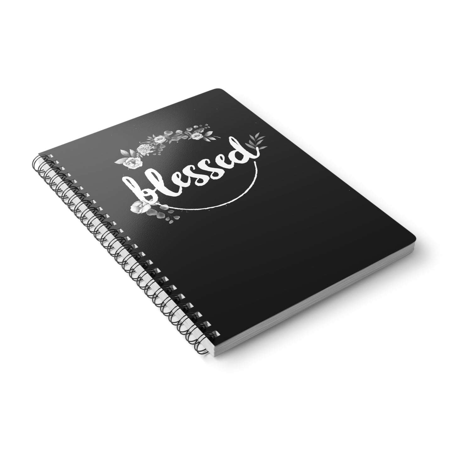 Blessed Floral | Christliches Notizbuch Schwarz | Christliche Geschenke | Gesegnet