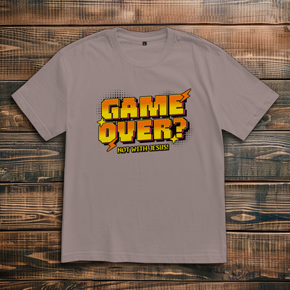 Game Over Not with Jesus | Christliches Oversize T-Shirt | Christliche Kleidung | Gesegnet