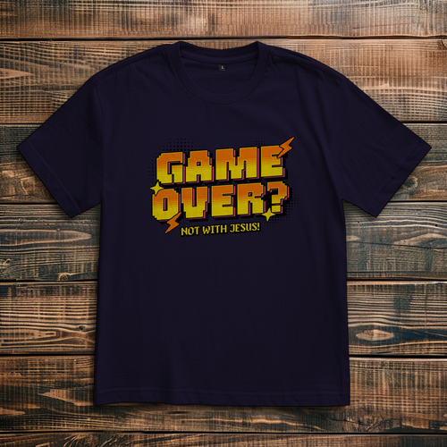 Game Over Not with Jesus | Christliches Oversize T-Shirt | Christliche Kleidung | Gesegnet
