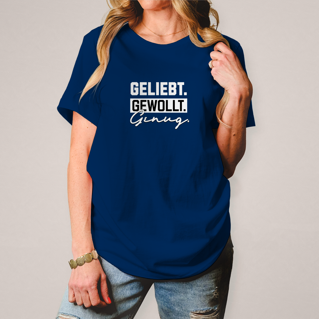 Geliebt Gewollt Genug | Christliches T-Shirt Damen | Christliche T-Shirts Damen | Gesegnet