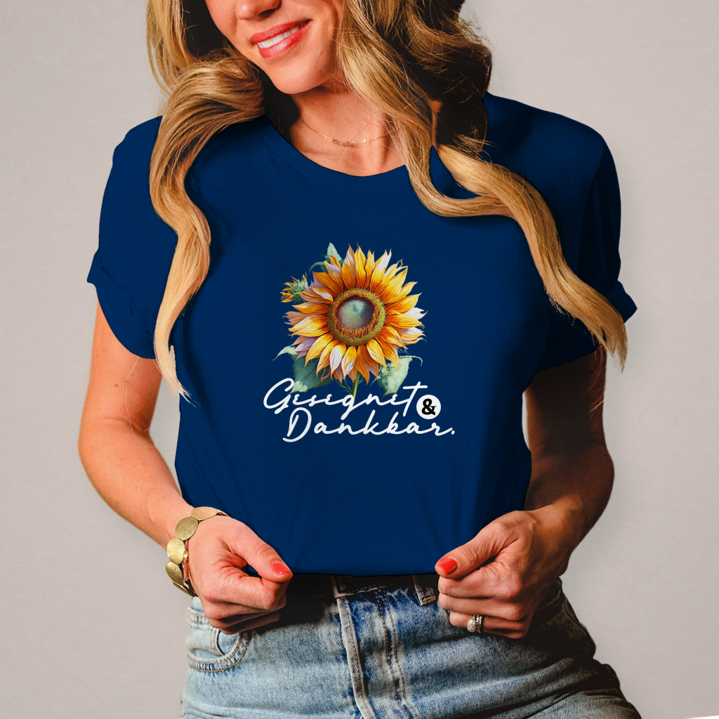 Gesegnet & Dankbar | Christliches T-Shirt Damen | Christliche T-Shirts Damen | Gesegnet
