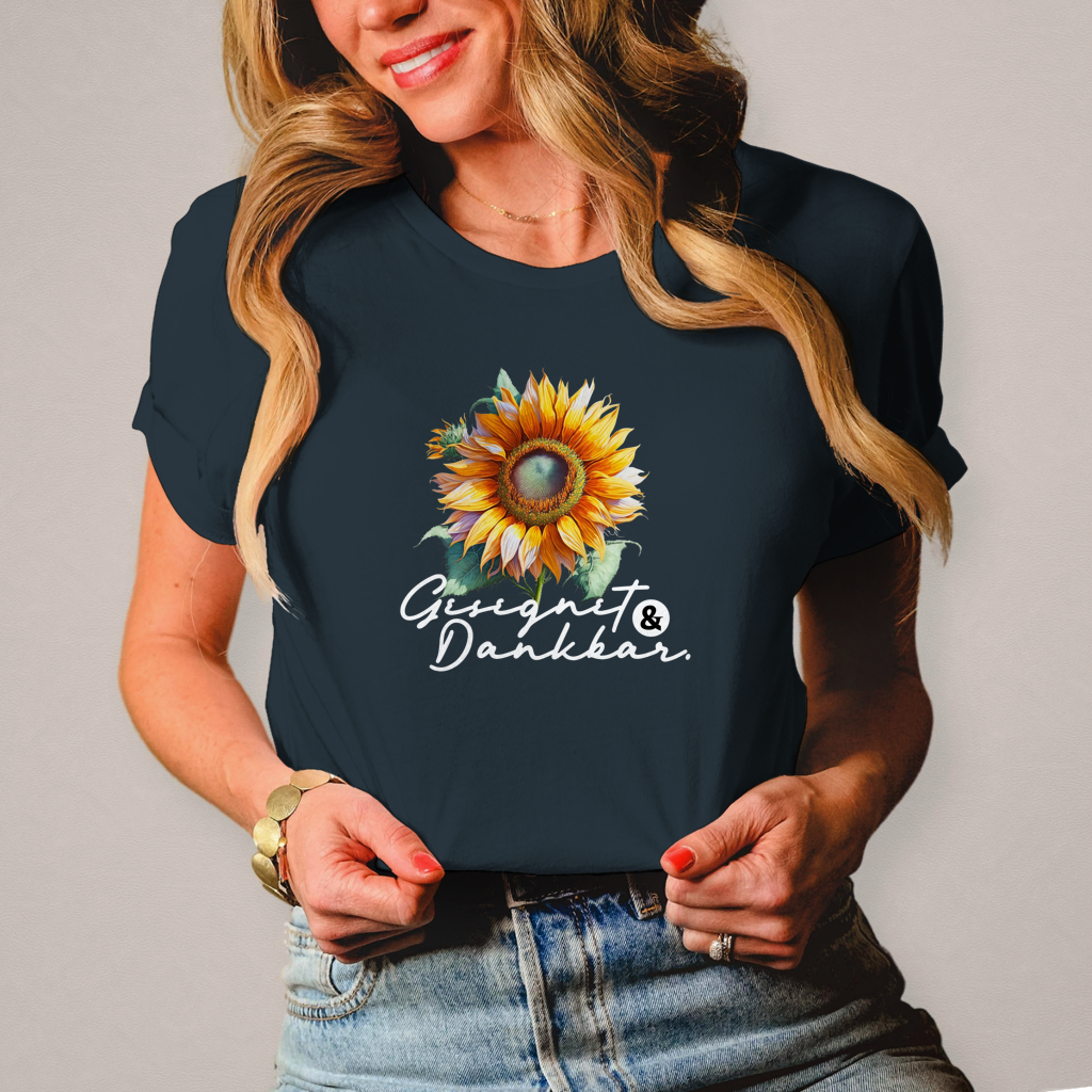 Gesegnet & Dankbar | Christliches T-Shirt Damen | Christliche T-Shirts Damen | Gesegnet