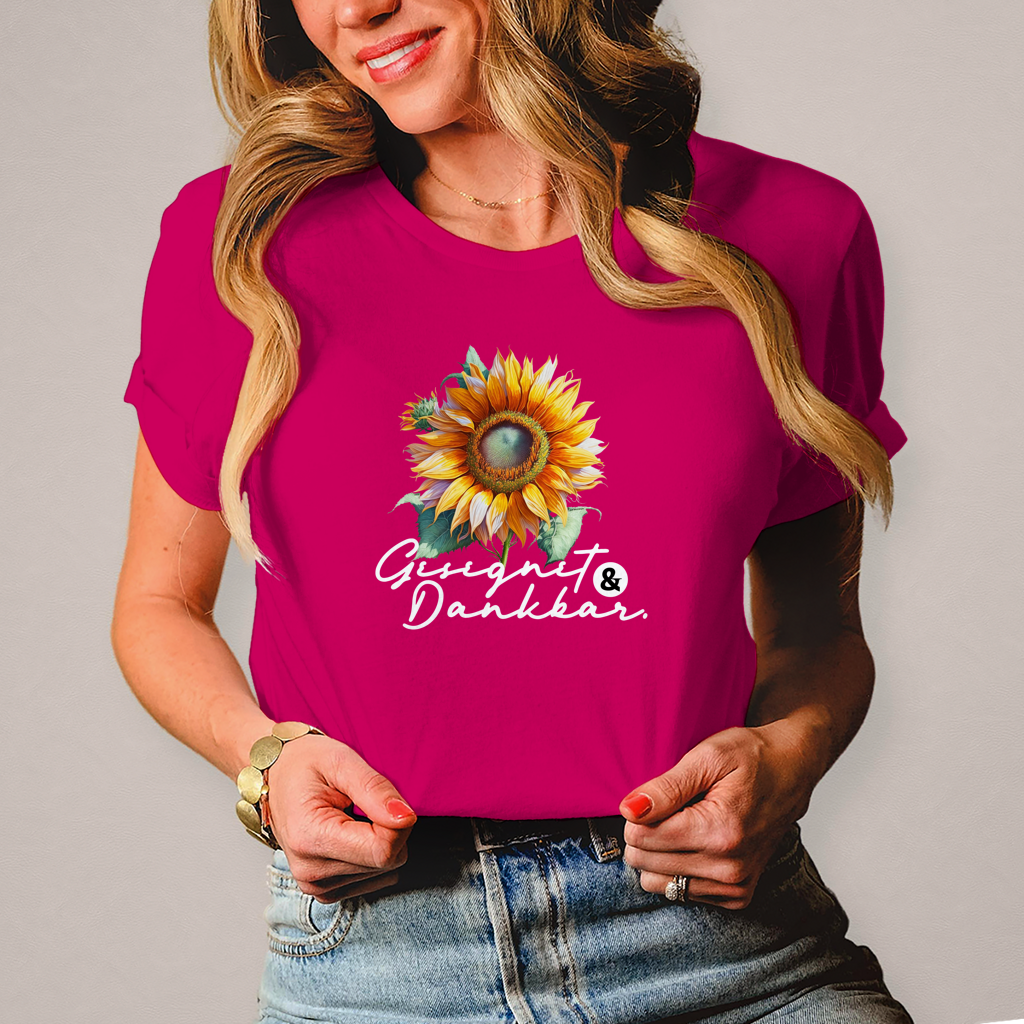 Gesegnet & Dankbar | Christliches T-Shirt Damen | Christliche T-Shirts Damen | Gesegnet