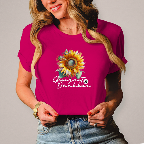 Gesegnet & Dankbar | Christliches T-Shirt Damen | Christliche T-Shirts Damen | Gesegnet