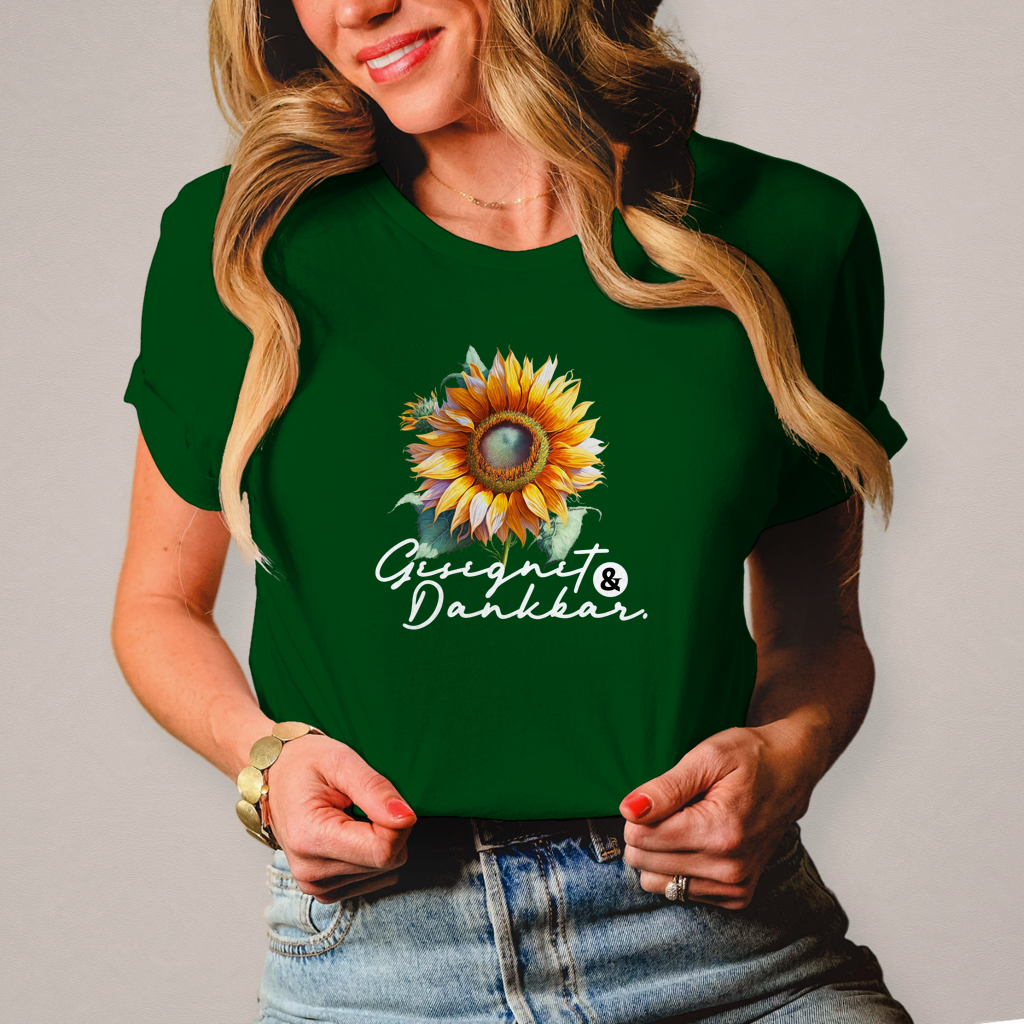Gesegnet & Dankbar | Christliches T-Shirt Damen | Christliche T-Shirts Damen | Gesegnet