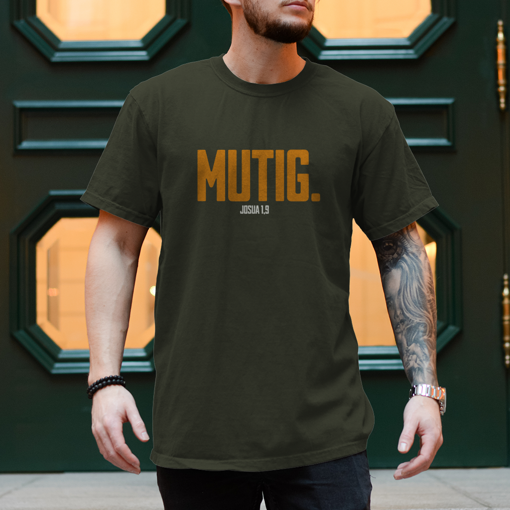 Mutig | Christliches T-Shirt Herren | Christliche T-Shirts | Gesegnet