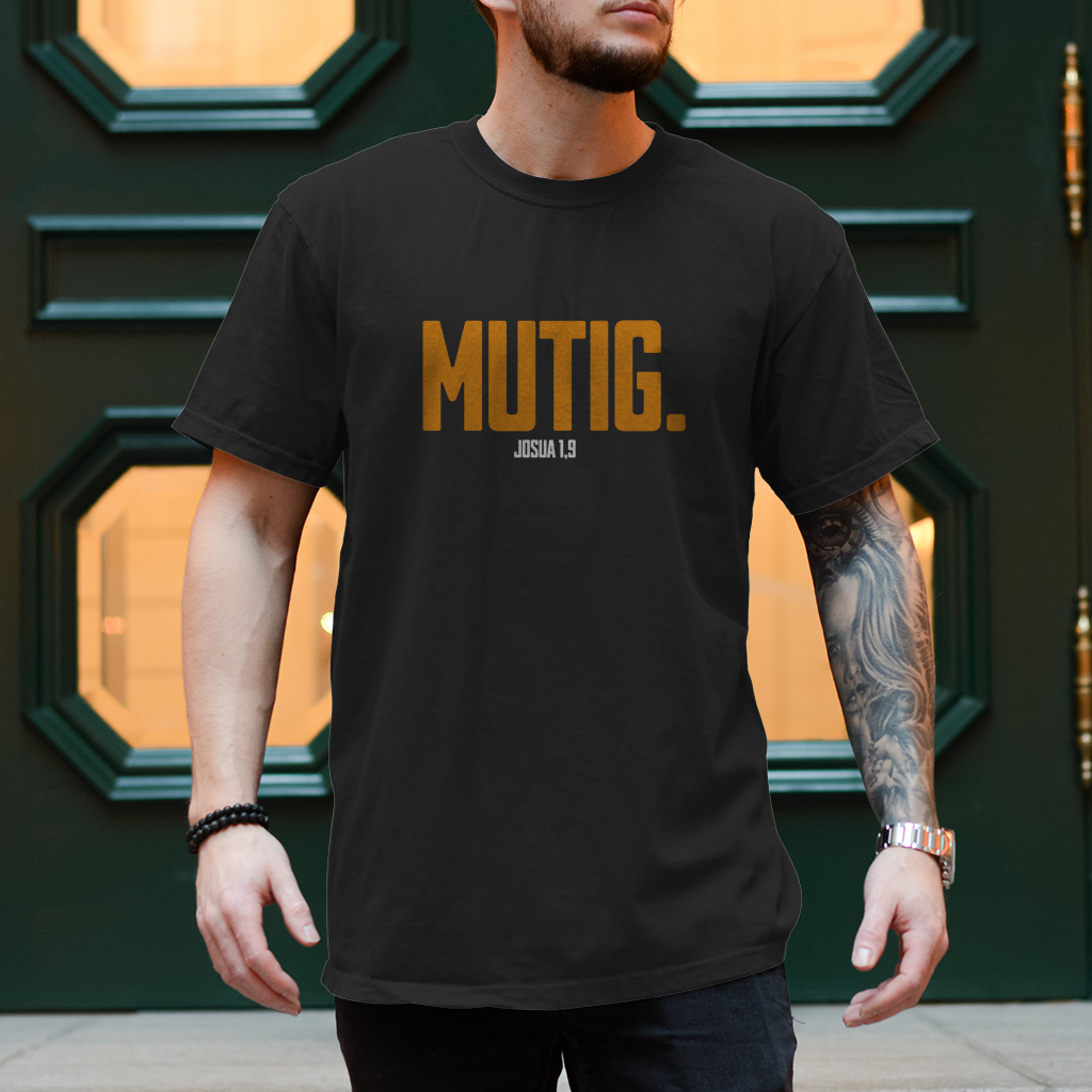 Mutig | Christliches T-Shirt Herren | Christliche T-Shirts | Gesegnet