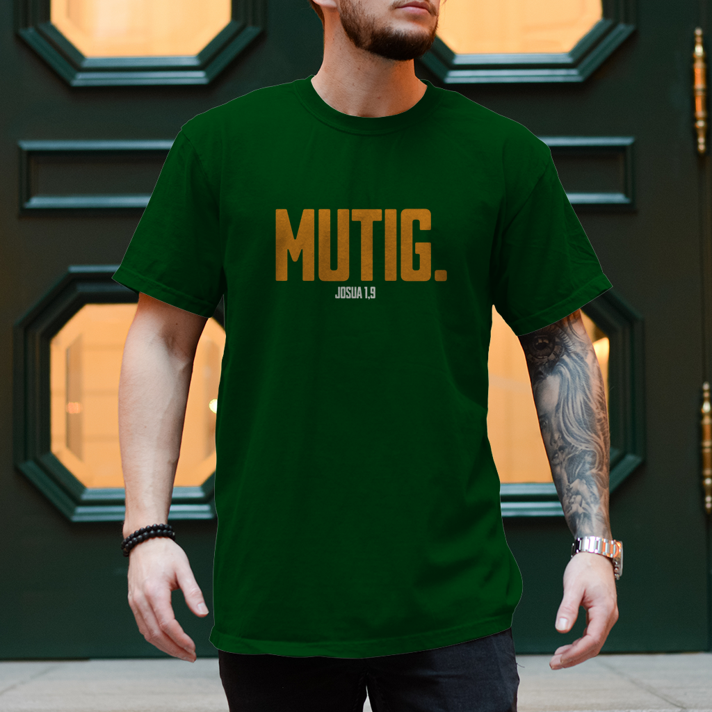 Mutig | Christliches T-Shirt Herren | Christliche T-Shirts | Gesegnet