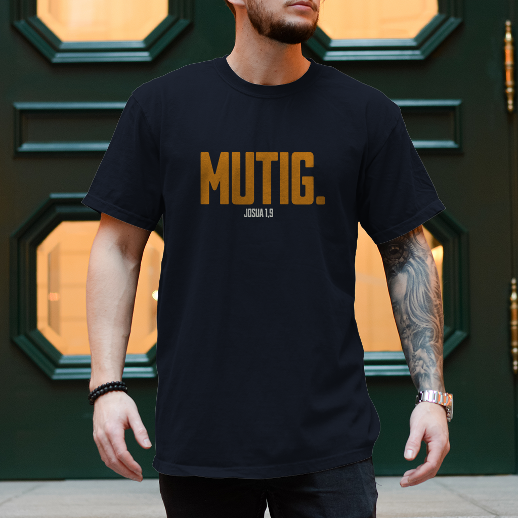 Mutig | Christliches T-Shirt Herren | Christliche T-Shirts | Gesegnet