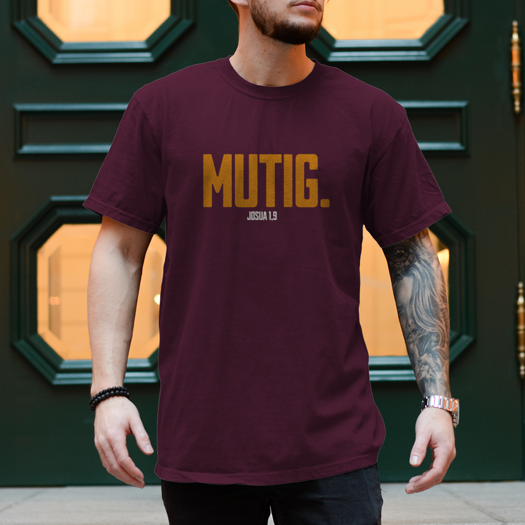 Mutig | Christliches T-Shirt Herren | Christliche T-Shirts | Gesegnet
