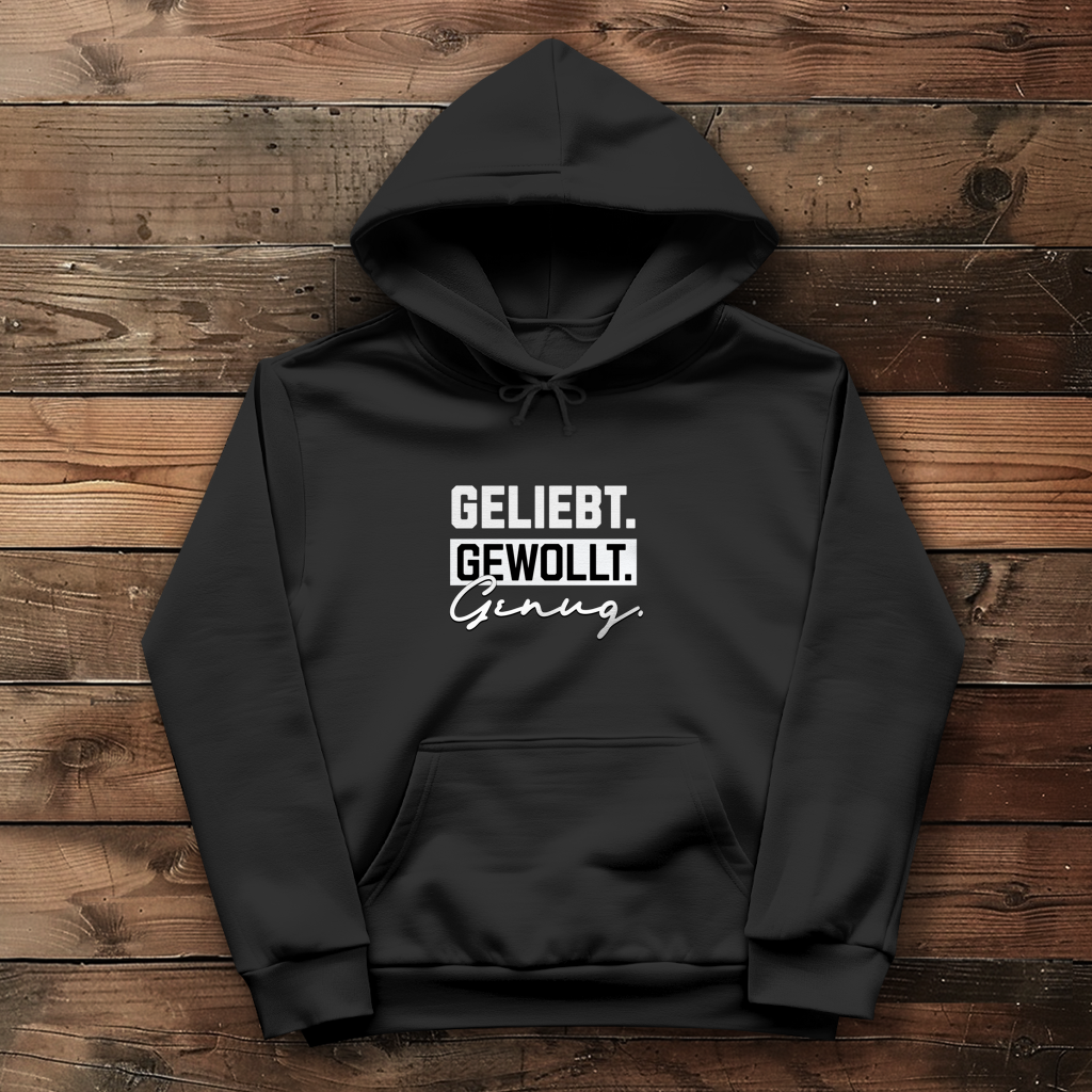 Geliebt Gewollt Genug | Christlicher Hoodie Damen | Christliche Pullover | Gesegnet