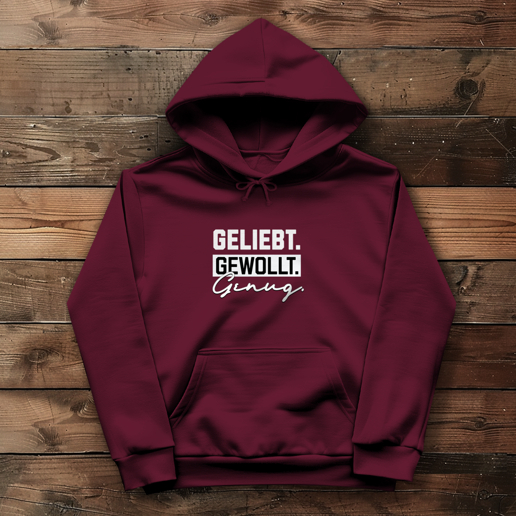 Geliebt Gewollt Genug | Christlicher Hoodie Damen | Christliche Pullover | Gesegnet