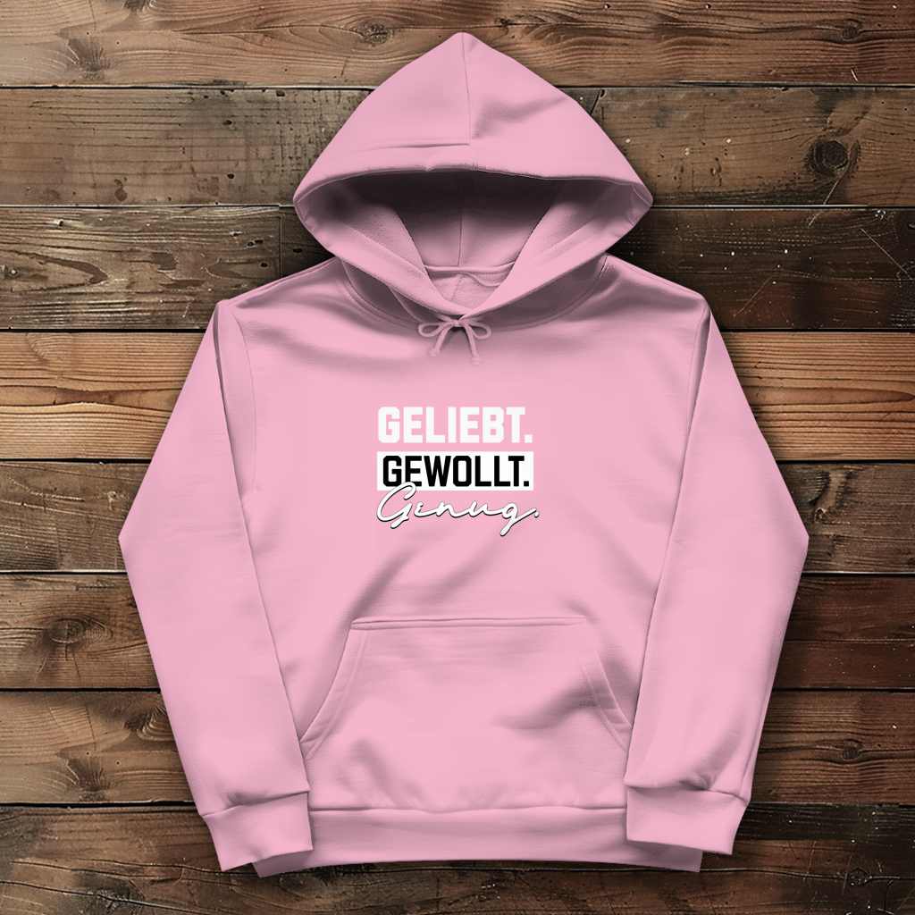 Geliebt Gewollt Genug | Christlicher Hoodie Damen | Christliche Pullover | Gesegnet