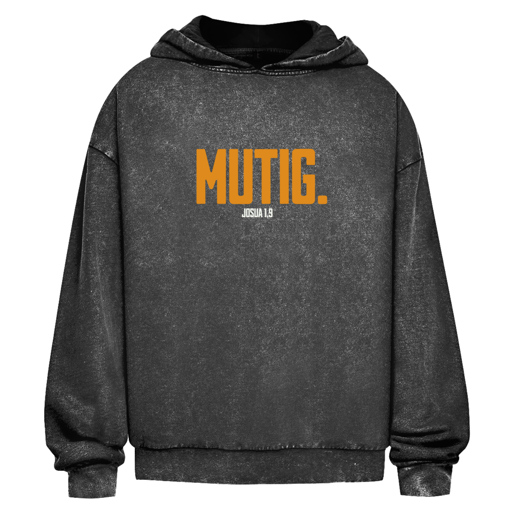 Mutig | Christlicher Oversize Washed Hoodie | Christliche Hoodies | Gesegnet