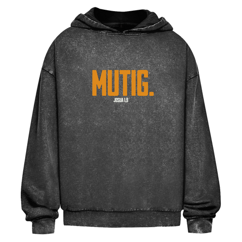 Mutig | Christlicher Oversize Washed Hoodie | Christliche Hoodies | Gesegnet