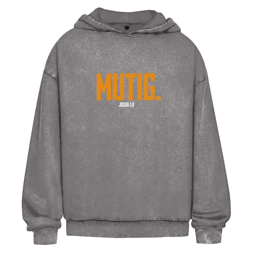Mutig | Christlicher Oversize Washed Hoodie | Christliche Hoodies | Gesegnet
