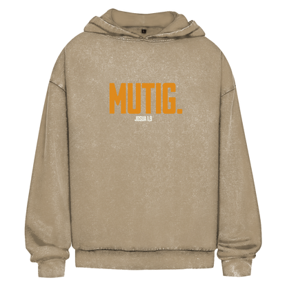 Mutig | Christlicher Oversize Washed Hoodie | Christliche Hoodies | Gesegnet